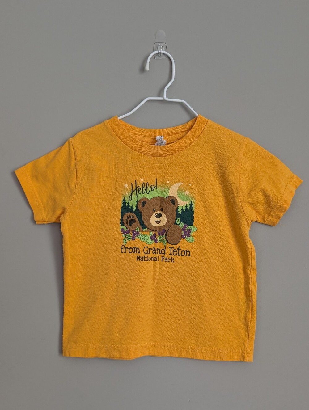 3/$15 - Kids Yellow Grand Teton National Park Bear Graphic Tee Size 4